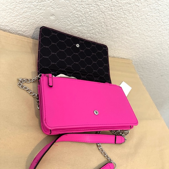 ALDO Pink Quilted Chain Shoulder Bag - Picture 10 of 11